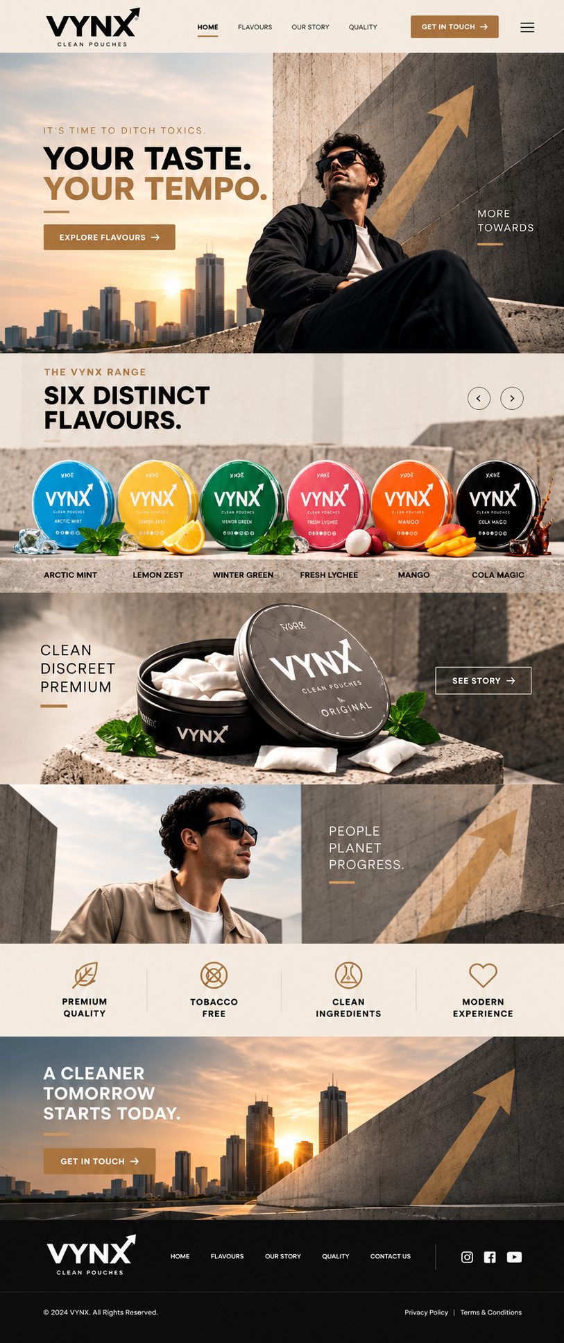 Vynx website design